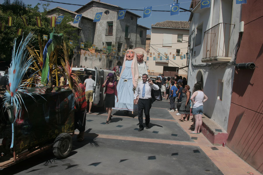 Feest in La Puebla de Castro, de optocht van de eerste dag